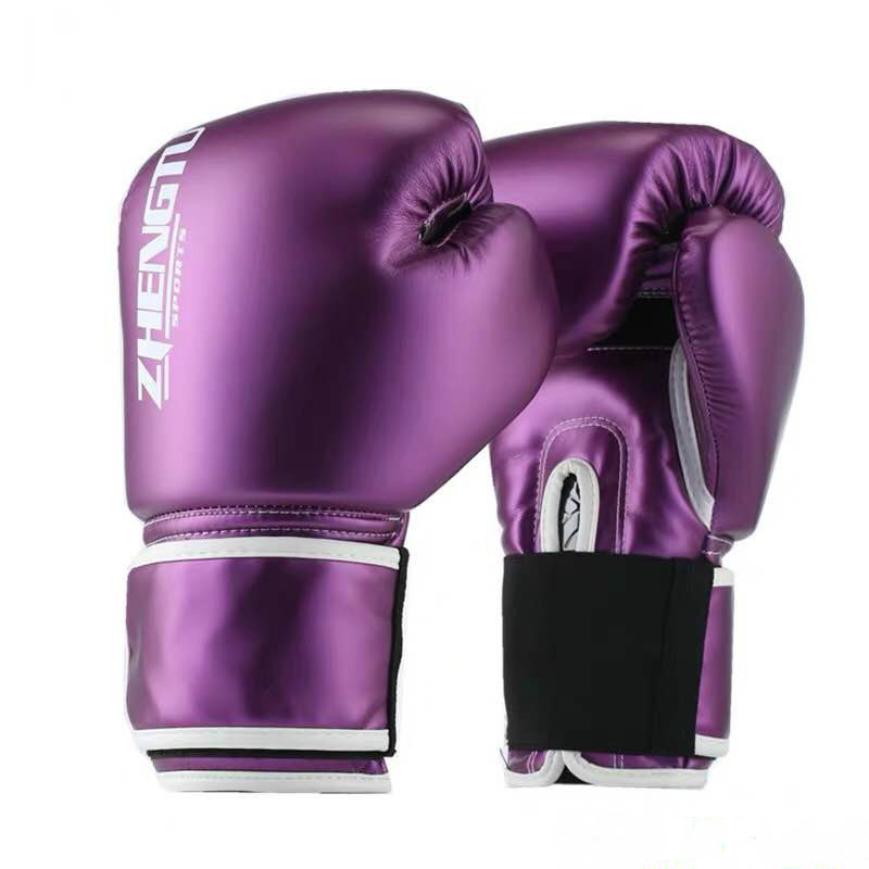 purple kickboxing gloves