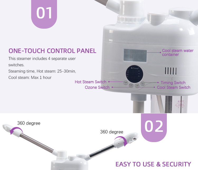 2021 new hot and cool nano facial steamer machine vaporizer