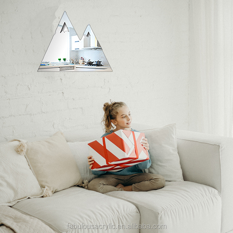 Горячая Распродажа декоративные зеркальные настенные бумажные Пластиковые настенные наклейки в форме Луны домашний декор 3 мм акриловые настенные зеркала с клейкой основой для дома