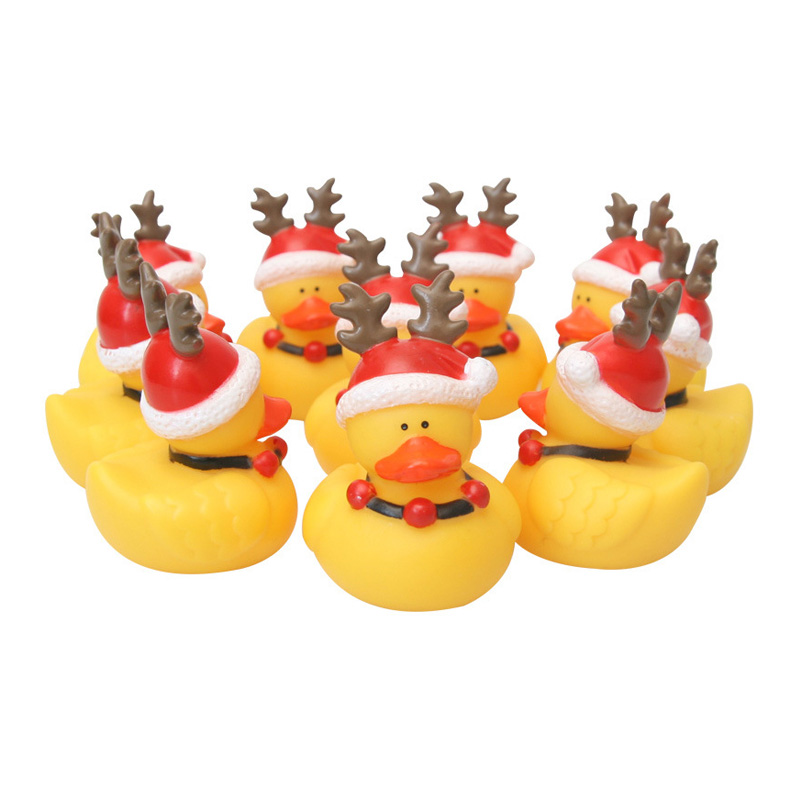 Оптовая продажа рекламные натуральные Заказные милые рождественские резиновые ванны утка