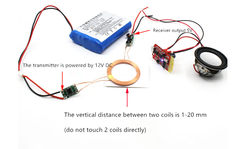 5v1a / 5v2a wireless power supply module wireless charging transmitter receiver circuit board