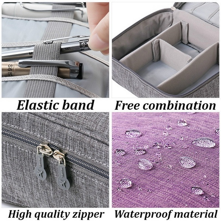 حقيبة تخزين كابل السفر للماء الملحقات الإلكترونية حقيبة منظم الكابلات لبنك الطاقة