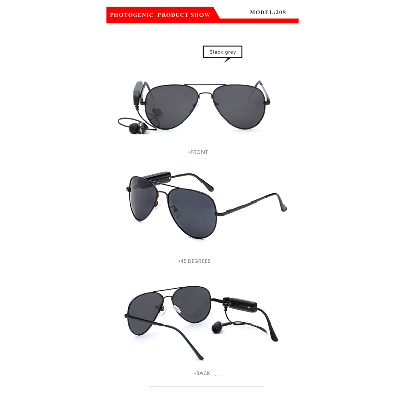 2020 new smart  headset sunglasses men fashion polarizing spectacles audio smart sun glasses 208