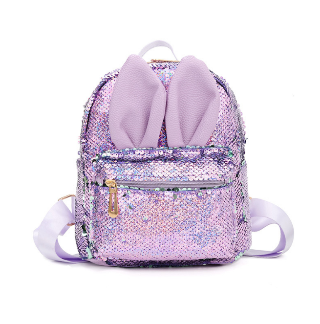 Purple YOUTH UNION Reversible Magic Sequin Backpack School Bags,Lightweight Travel Mermaid Glittering Backpack for Girls and Boys
