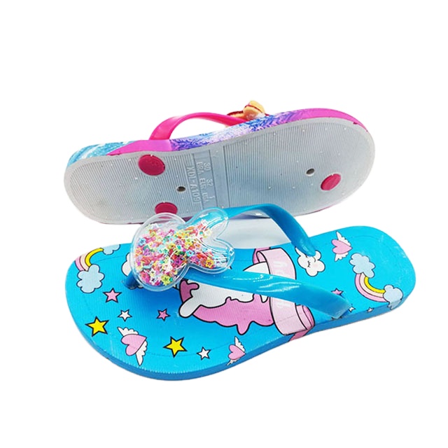 Оптовая продажа, милые шлепанцы pcu для девочек, летние Мультяшные тапочки для детей
