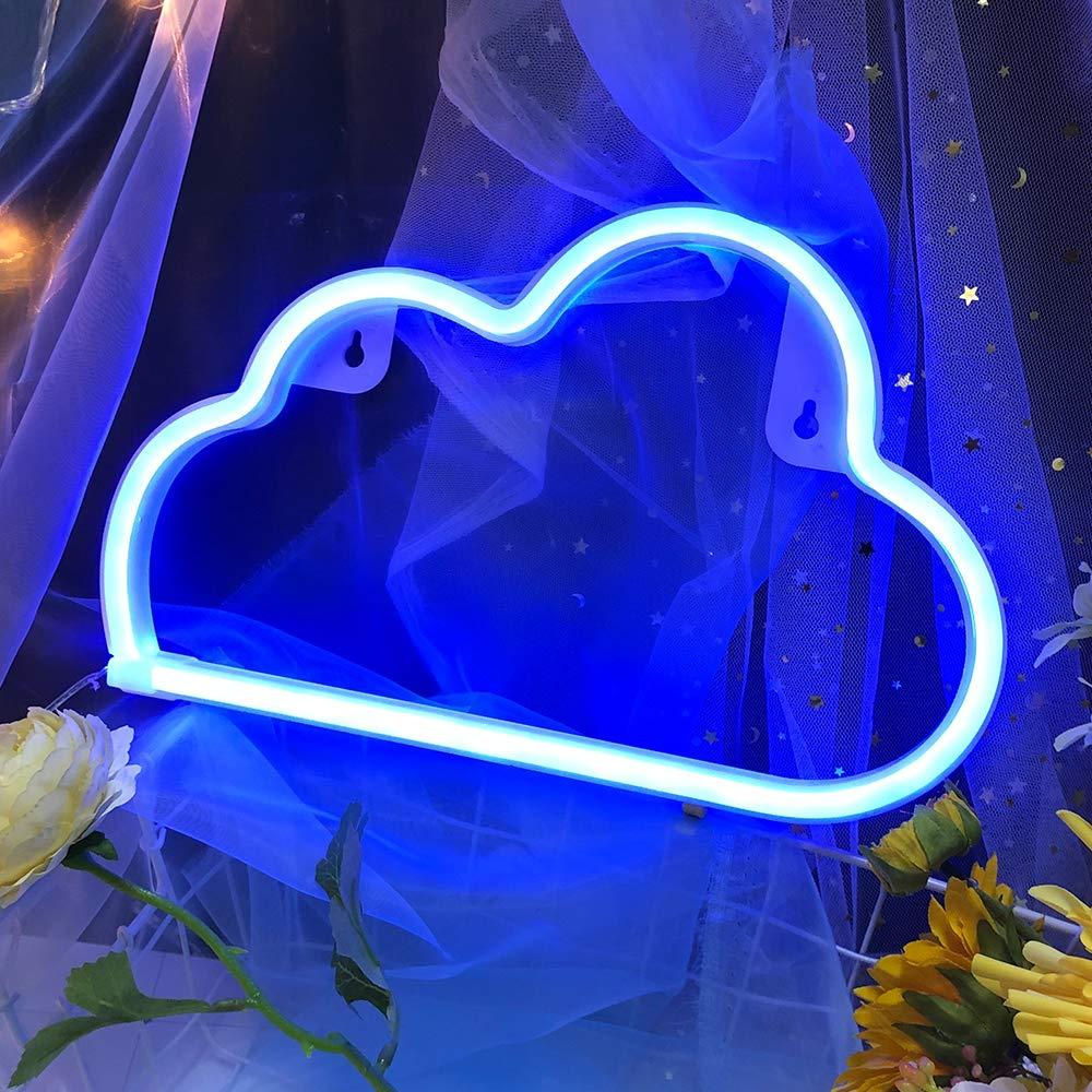 Синее облако SHENPU, неоновые вывески, настольное украшение, питание от USB, в форме облака, пользовательские светодиодные неоновые огни