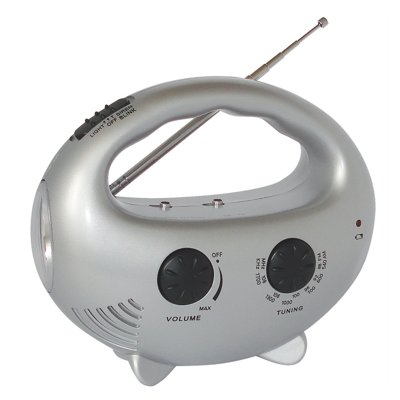 Ручной AM/FM радио фонарик с зарядным устройством смартфона перезаряжаемый FM/AM радио с аварийной охранной сигнализацией мобильное зарядное устройство