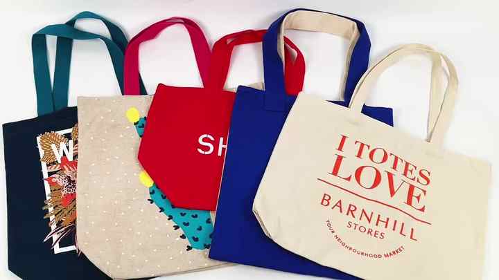 Wholesale Eco-Friendly Custom Printed Logo Cotton Canvas Tote Bag Long ...