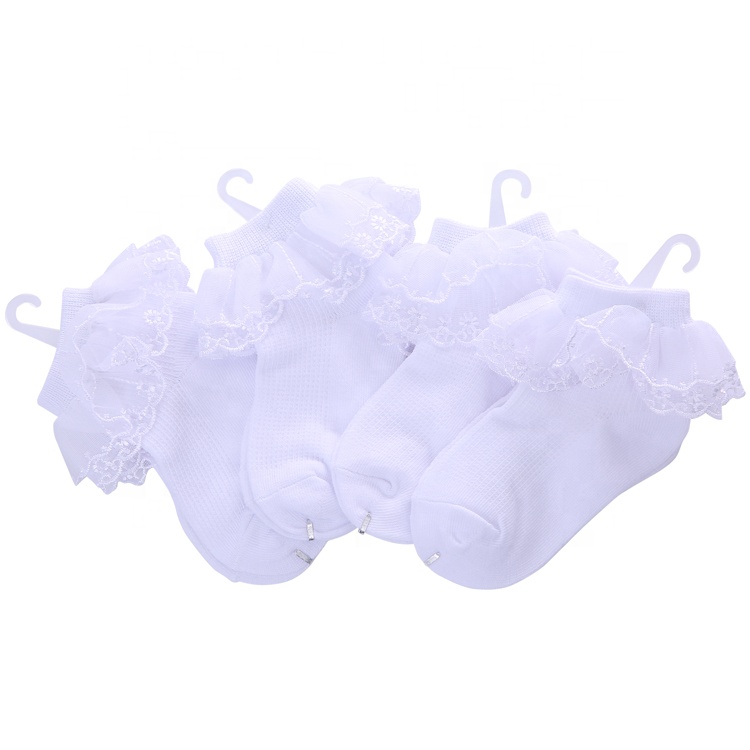 Белые кружевные Детские Школьные носки для танцев