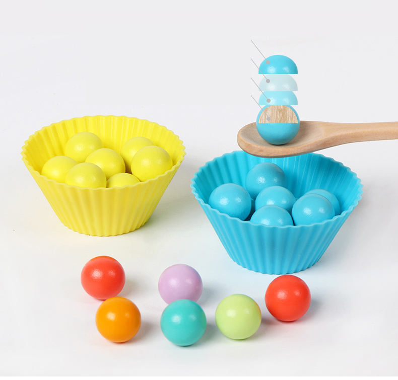 New Design Montessori Wooden Clip Beads Puzzle Board Hot Selling Colorful Kids Hand-on Skills Develop Educational Toys
