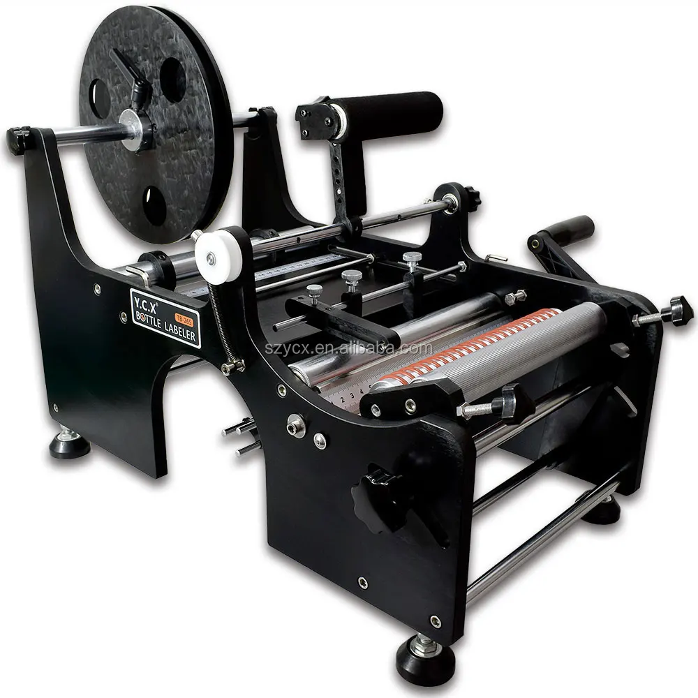 Полуавтоматическая ручная портативная машина для наклеивания этикеток на круглые бутылки с точечной фиксацией для малого бизнеса TB-26S