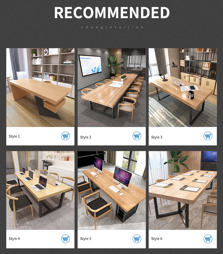 Customized High wooden office table reception desk company work table