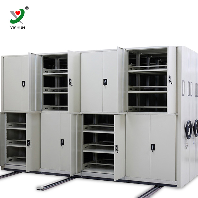 Подгонянная стальная Мобильная библиотека компактная система стеллажей