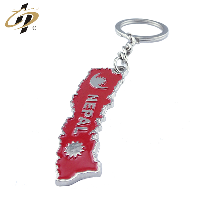 Дешевые рекламные Заказные серебряные металлические Непальские сувенирные брелки