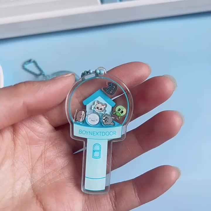 KPOP Idol Cute Cartoon BOYNEXTDOOR Light Stick Acrylic Keychain
