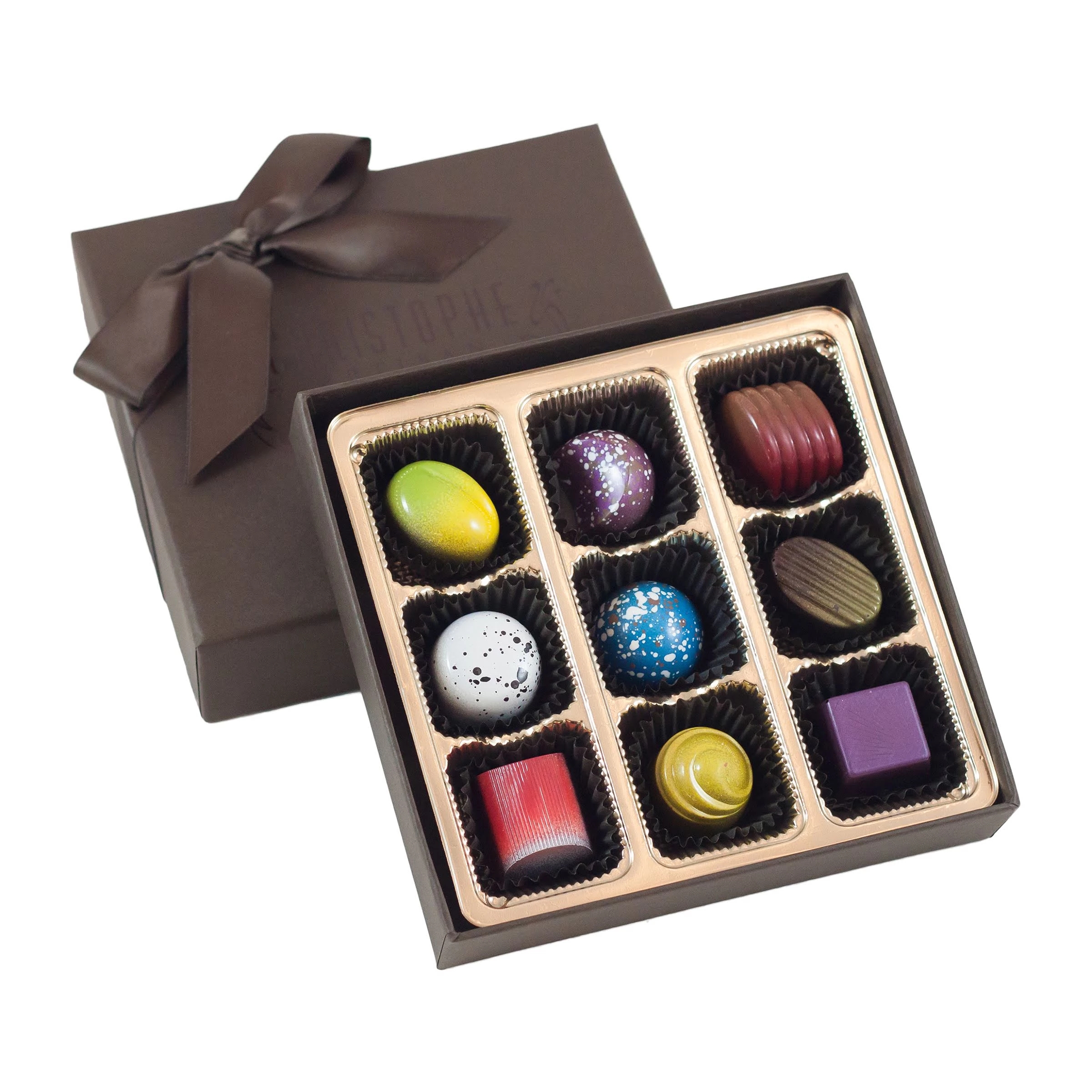 定制手工纸板礼品包装盒,带纸插巧克力 - buy custom chocolate box