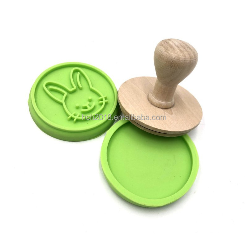 Резиновая форма с логотипом на заказ, силиконовый штамп для печенья