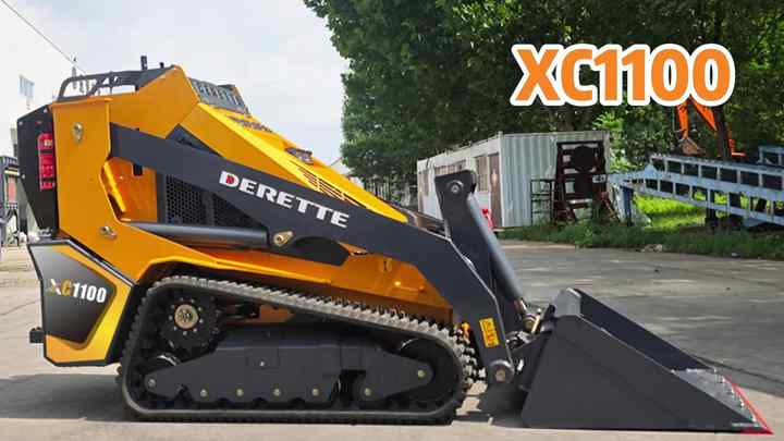 Derette XC1100 Mini Skid Steer - 25hp Kubota Diesel Engine