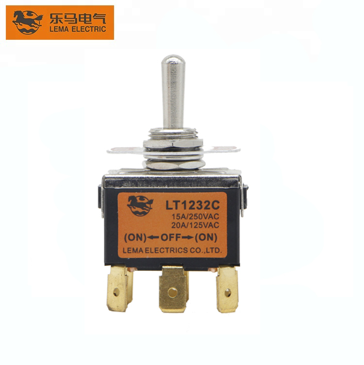 1Pcs ON//OFF DPDT Rocker 6-Pin Toggle Switch AC 220V 3A KN3A 2X2