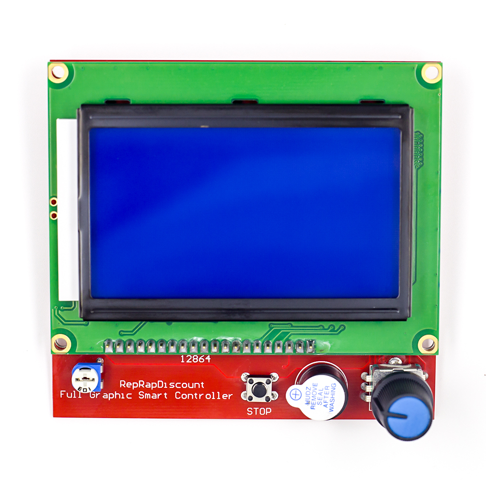 Contrôleur intelligent d'imprimante 3D RAMPS 1.4 LCD 12864 Écran bleu du panneau de commande LCD