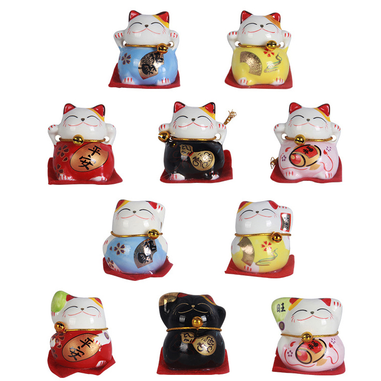 Маленький милый дизайн Farship Lifestyle Манеки Неко счастливый домашний Декор Керамические Коты украшения для счастья и мира