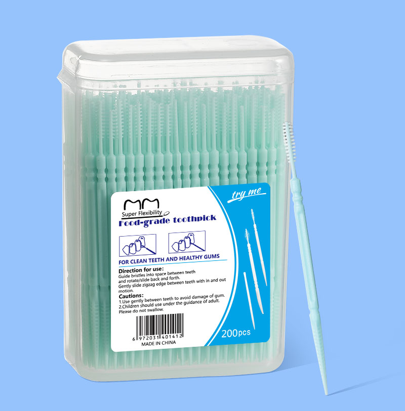 Оптом по низкой цене пакет коробки мяты на заказ для чистки межзубных пространств, пластиковые зубные палочки зубочистки оптом