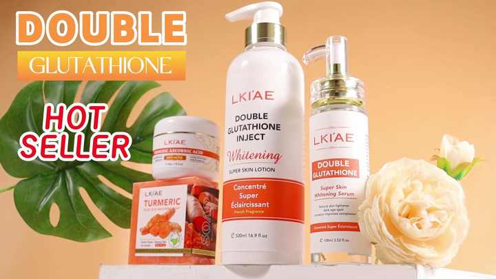 Customized Turmeric Black Skin 4pcs Kit Vitamin Glutathione Anti-Aging  Whitening Brightening Hydrating Skin Care Set for Unisex