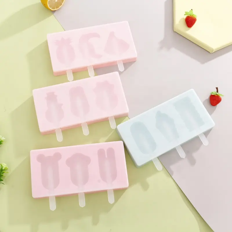 JIALI DIY Ice Cream Mold Ice Lolly Mould Homemade Flavor Popsicle Moulds Set Popsicle Holder 