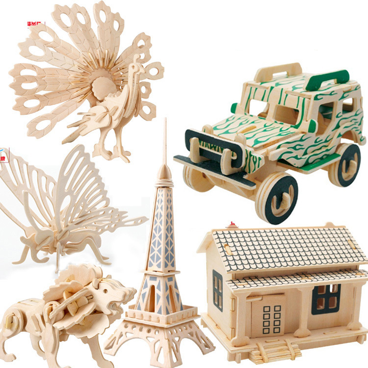 DIY Модель игрушки Сборка строительный пазл 3D Деревянный пазл пианино модель животного для взрослых