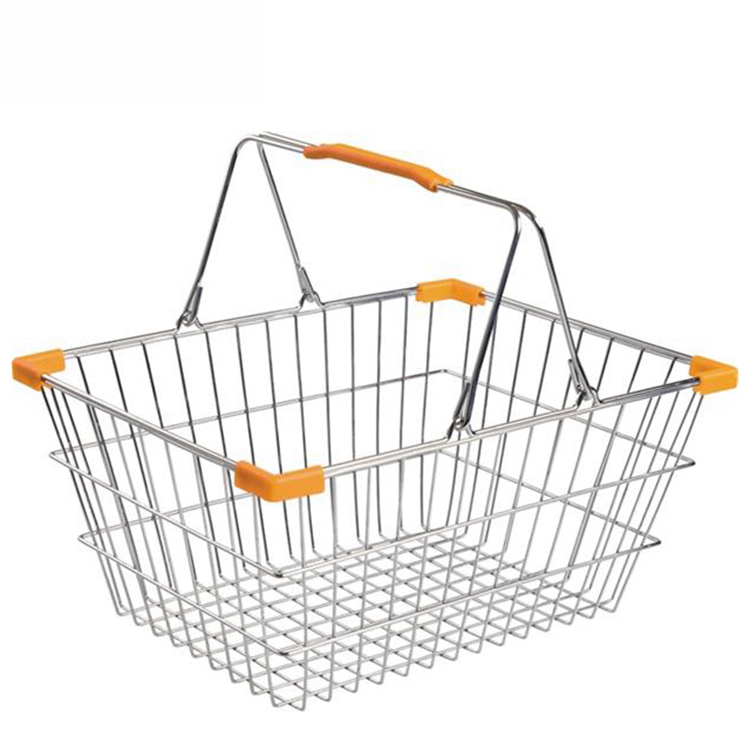 2020 Китай супермаркет проволочная металлическая корзина для покупок оптом с ручкой