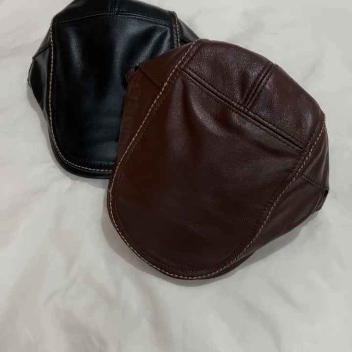 Wholesale British Style Retro Black White Plaid Ivy Hat