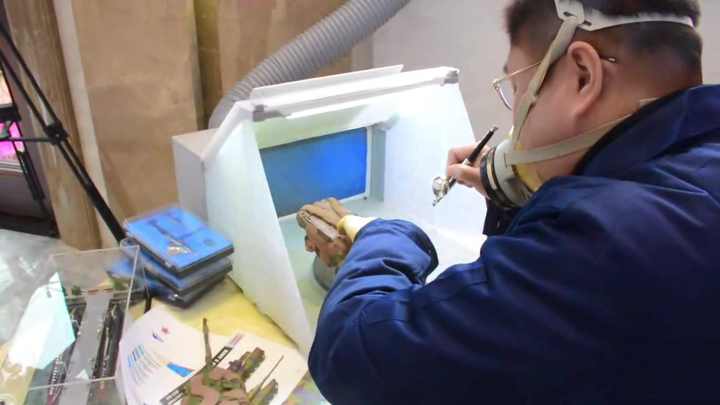 HS-E420DCLK Portable Mini Paint Spray Booth for Airbrush Art
