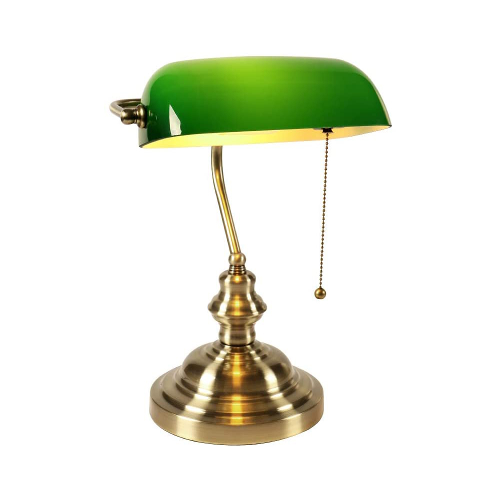 gold bankers lamp