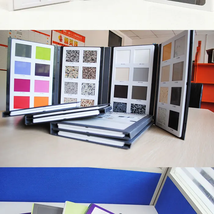 Good Quality Plastic Swatch Folder Interior Design Display Quartz Stone Brochure Fabric Plastic Sample Book