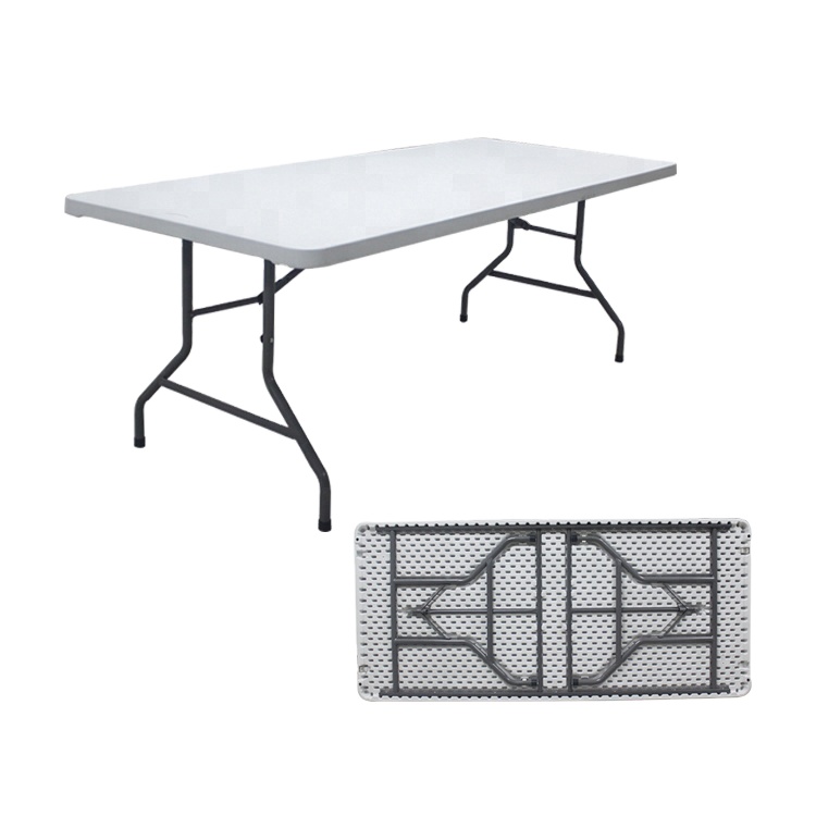 Cheap Long Rectangle Plastic Folding Banquet Table Wholesale Folding Buffet Table,8ft suitcase folding table