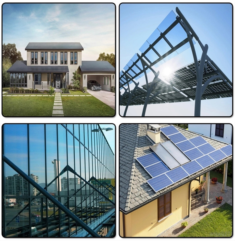 high efficiency transparent patterned solar glass panel
