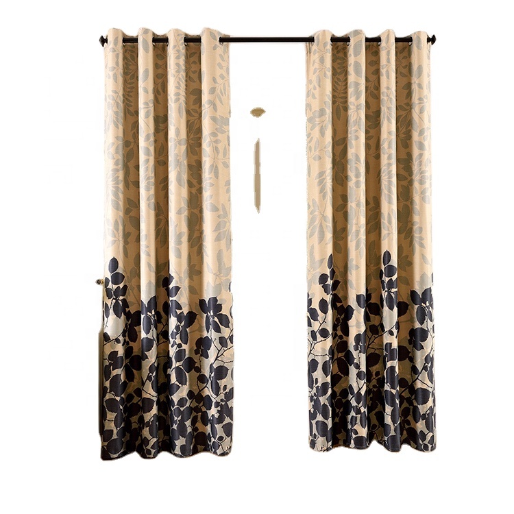 Cortinas de janela de design floral estilo europeu e americano para escritório ou sala de estar