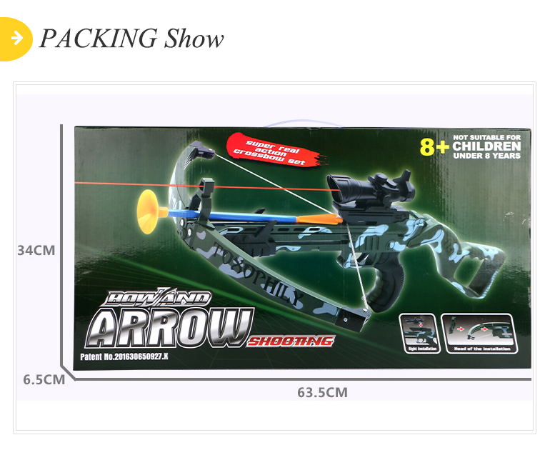Big size archery gun sport game set kids bow and arrow toy