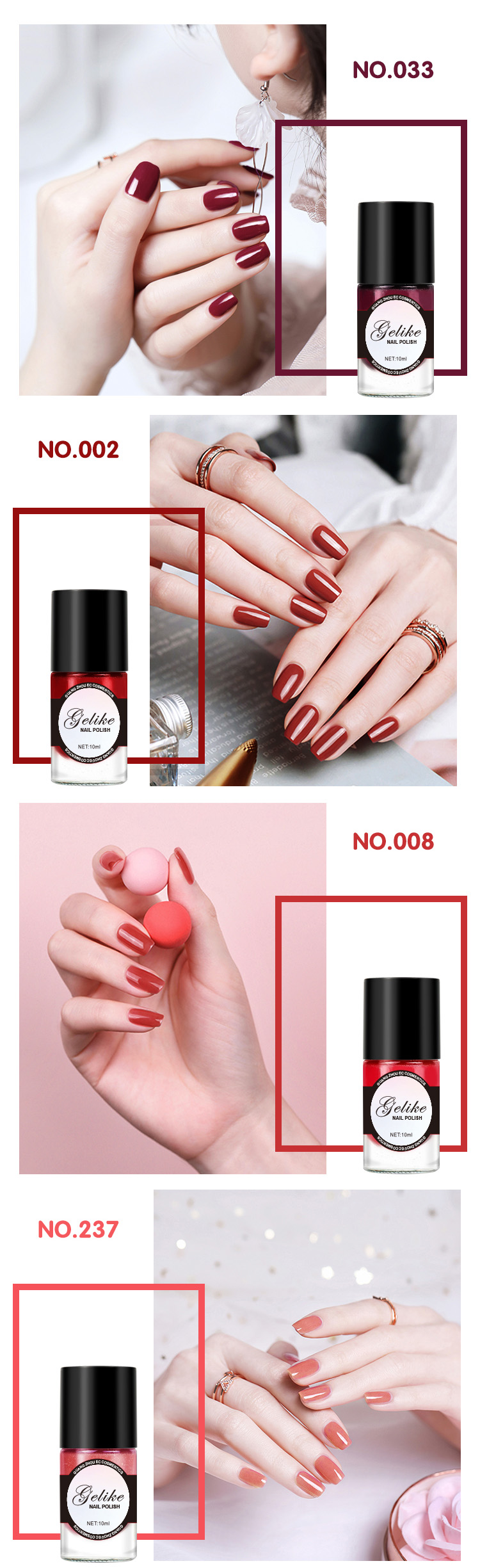 Pedicure and manicure cosmetics wholesale cheap private label customizable colors glossy pink red blue nail polish bulk gallon