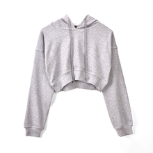 plain black cropped hoodie
