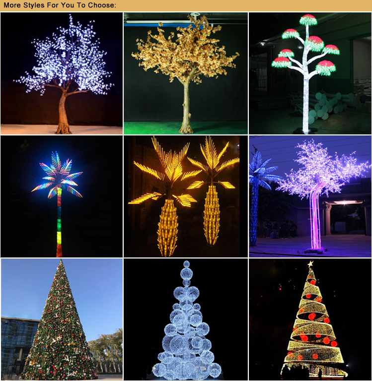 2022 high quality artificial outdoor led cherry blossom tree