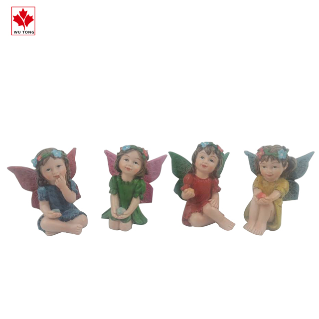 Садовые миниатюрные Статуэтки из смолы, миниатюрные Феи цветов, украшение оптом