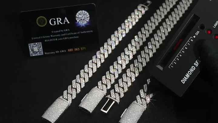 Hip Hop Jewelry Thick Cuban Link Diamond Necklace for Men