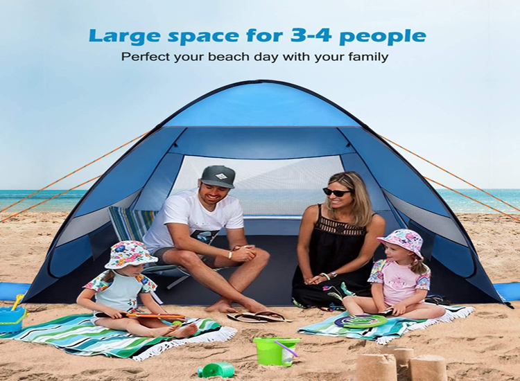 2020 Hot Selling 190T polyester PU Coated Beach Shade Tent Manufacturer, High Quality Low Price UPF50+ Pop Up Beach Tent/