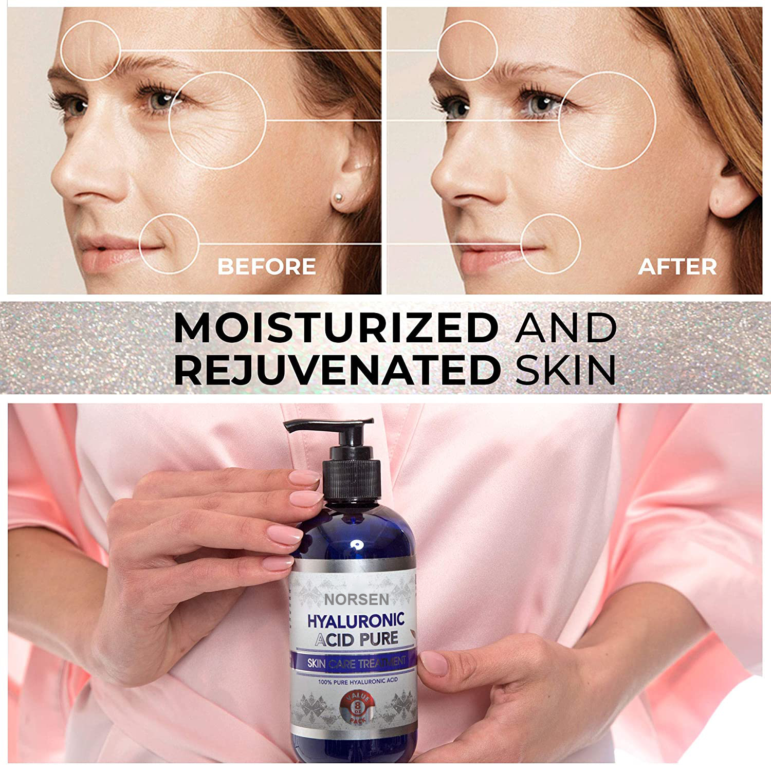 Private Label Hyaluronic Acid Pure Skin Care Serum  anti-ainging Essence