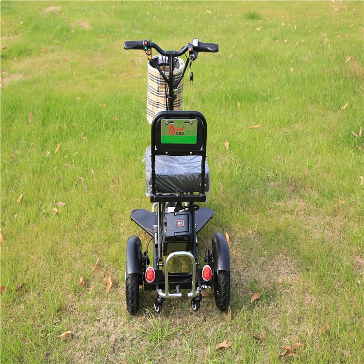 Adult Electric Folding Three-wheeled Scooter Off-road Vehicle Lithium Battery Luggage Cart
