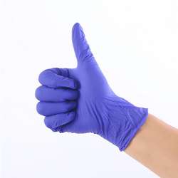 Wholesale Professional Tattoo Nitrile Gloves Purple Medical Gloves