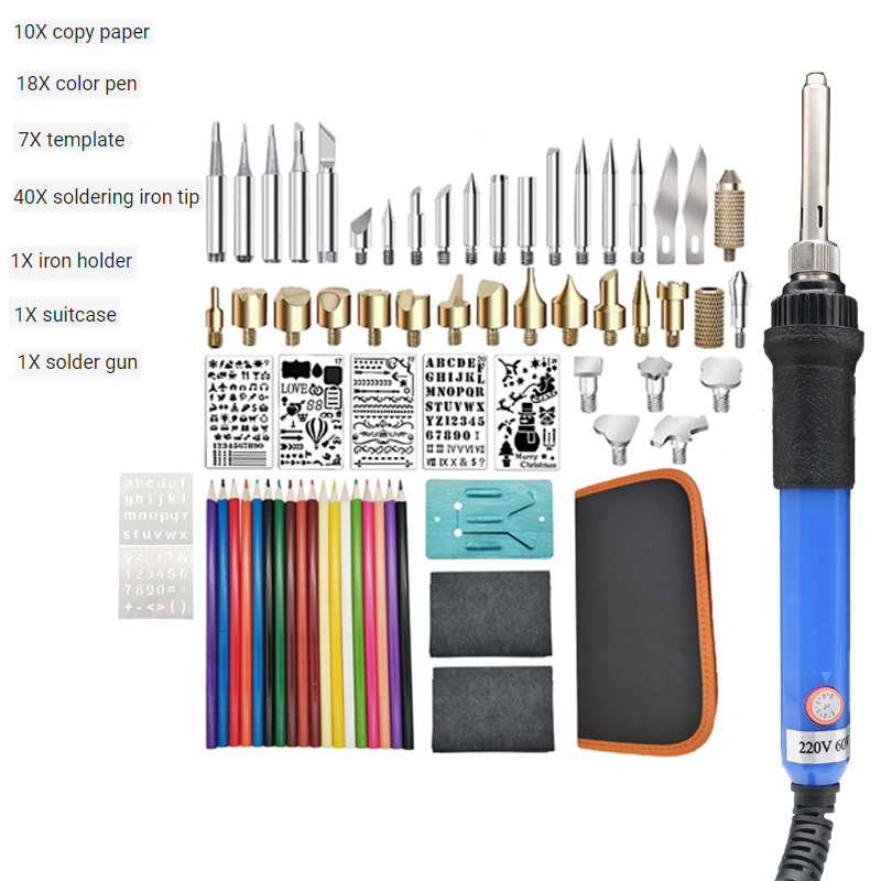 7x 220-240V 30W Profesional Electric Soldering Iron Engraving Pen Tool Sets