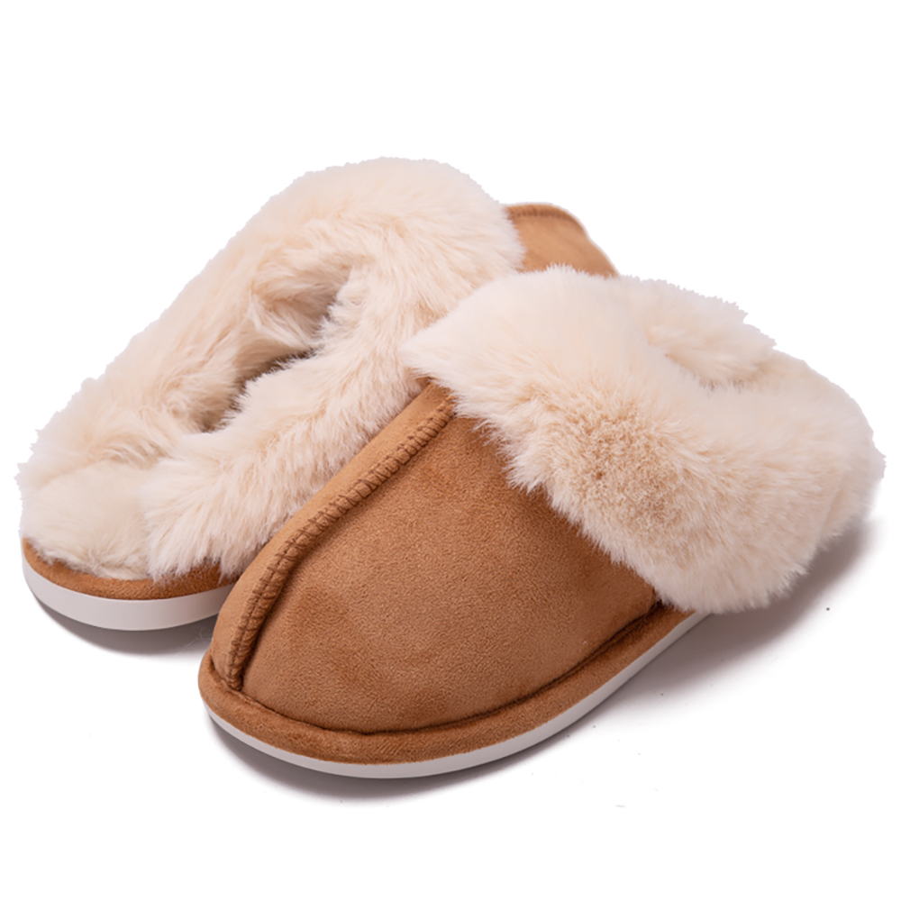 Удобные женские домашние тапочки из искусственного меха, нескользящая подошва без застежек из пены с эффектом памяти