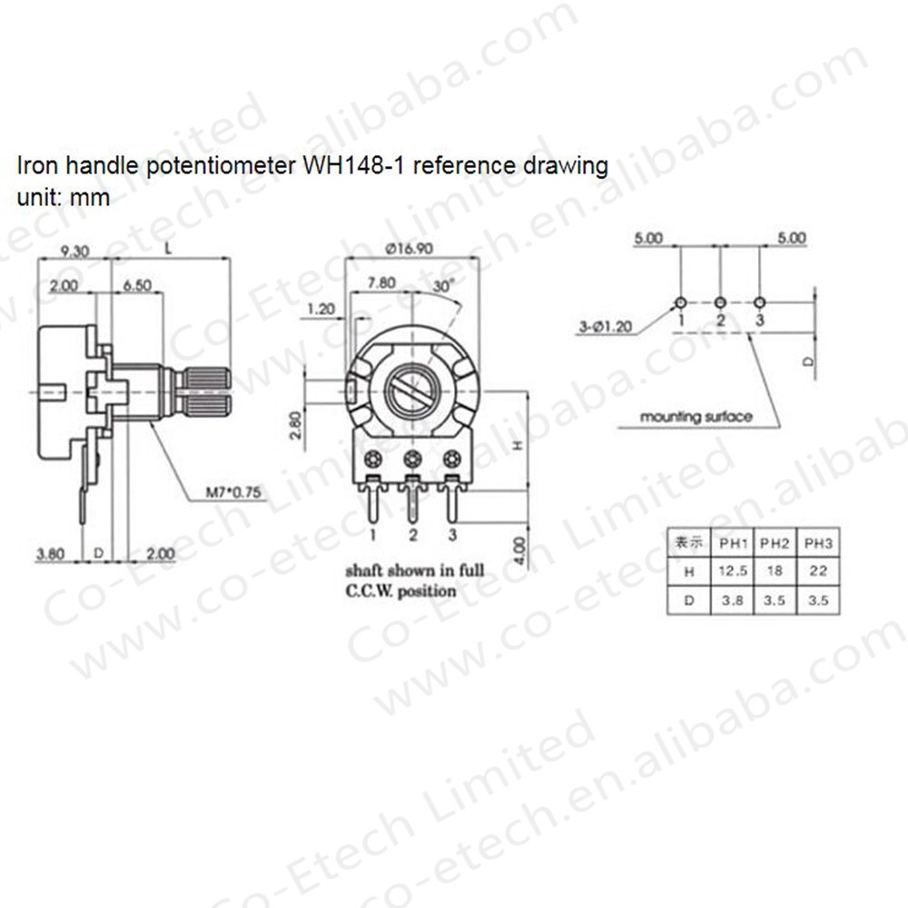 Tube-Town Store - Potentiometer für Marshall JCM800, 22 kOhm linear Tube-Town Store - Potentiometer für Marshall JCM800, 22 kOhm linear